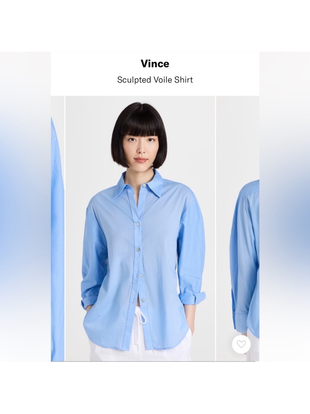 Vince Women's Sculpted Voile Shirt - Size XS